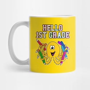 Hello 1st Grade Octopus Back To School Mug